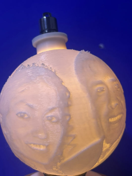 Esfera Navideña Personalizada con Litofanía 3D y Luz LED Interna