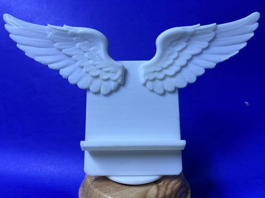 Soporte Porta Celular 3D de Escritorio con Alas de Ángel