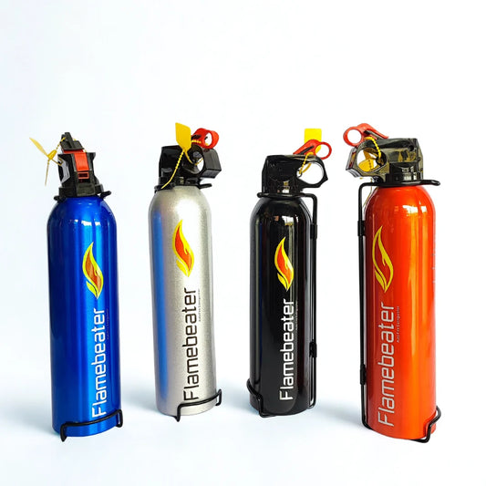 Extintor Deportivo Portátil Flamebeater para Auto, Moto y Hogar (Incluye Soporte)