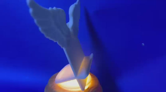 Soporte Porta Celular 3D de Escritorio con Alas de Ángel